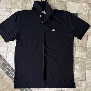 Brooks Brothers Black Polo Shirt with Gold Logo